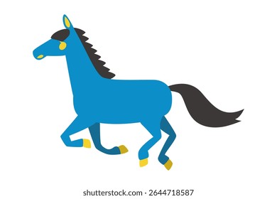 2026 Colorful horse vector illustration