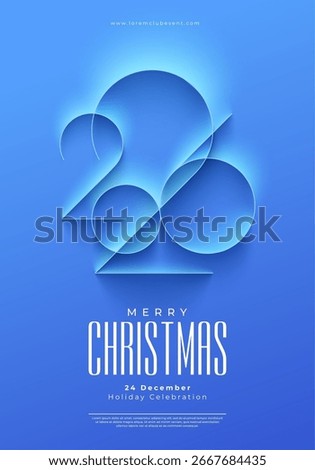 2026 Creative Poster. Holiday design for invitation, calendar, greeting card, etc. Vector illustration.