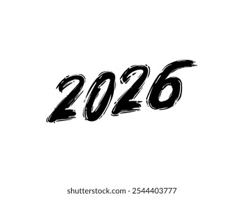 2026 Design Illustration, artistic, flat, simple, memorable and eye catching, can use for Calendar Design, Website, News, Content, Infographic or Graphic Design Element. Vector Illustration