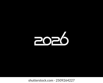 2026 Design Illustration, flat style, simple, memorable and eye catching, can use for Calendar Design, Website, News, Content, Infographic, Happy New Year, or Graphic Design Element. Vector 