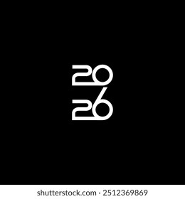 2026 Design Illustration, flat style, simple, memorable and eye catching, can use for Calendar Design, Website, News, Content, Infographic, Happy New Year, or Graphic Design Element. Vector 