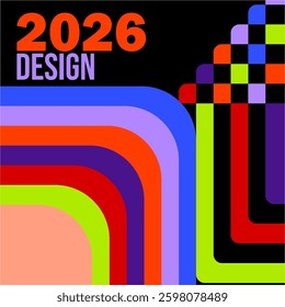 2026 Design A vibrant and geometric abstract artwork