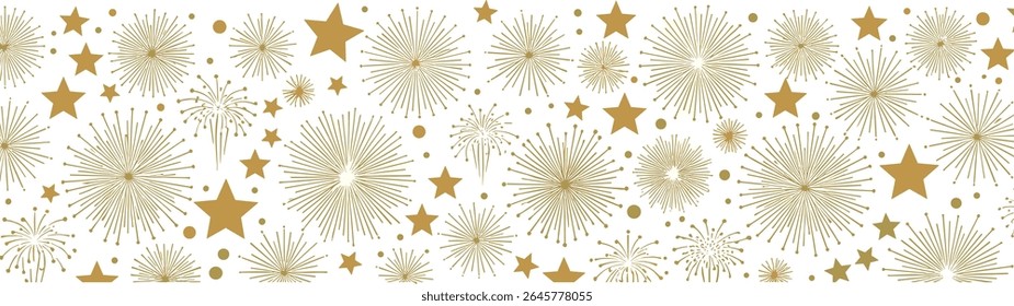 2026 fireworks vector gold logo