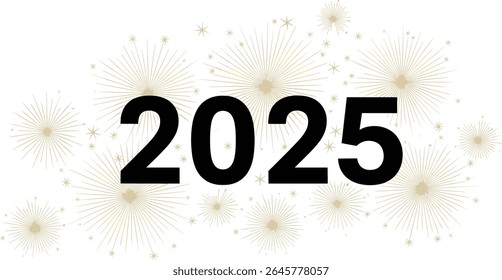 2026 Feuerwerk Vektor Gold Logo