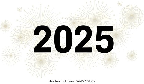 2026 fireworks vector gold logo