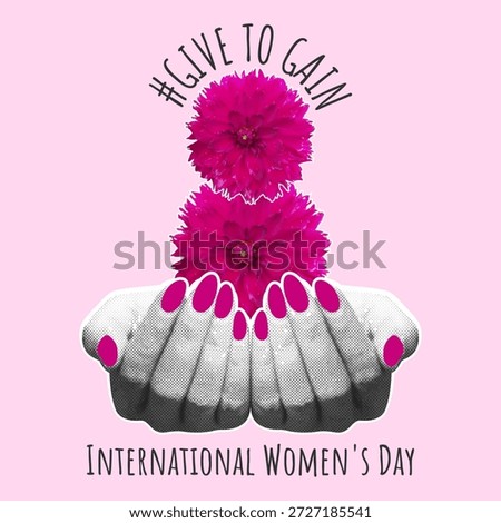 The 2026 "Give to Gain" campaign square postcard, timed to coincide with International Women's Day on March 8, features an elegant visual composition featuring a symbolic figure eight made from fresh flowers, conveying the idea of ​​reciprocity, care, and the value of giving. Through spring-inspired florals, soft tones, and a simple design, it emphasizes the idea that sincere attention, support, and kindness given to others are returned with inspiration, warmth, and gratitude.