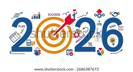 2026 goal plan in New Year, annual business plan for achieving goal and success in 2026 year