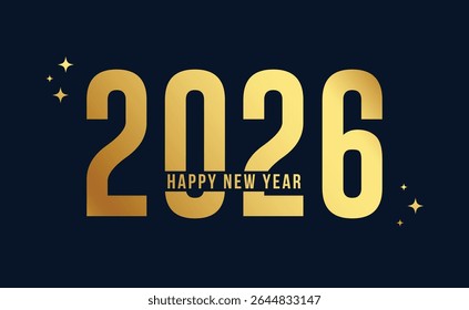 2026 design cartão de saudação, Feliz ano novo 2026