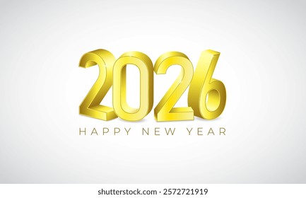 2026 Happy New Year Background Design. Greeting Card, Poster, Banner. Background Design Illustration.