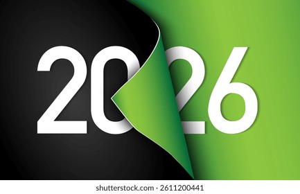 2026 Happy New Year Background Design. Greeting Card, Banner, Poster. Vector Illustration.