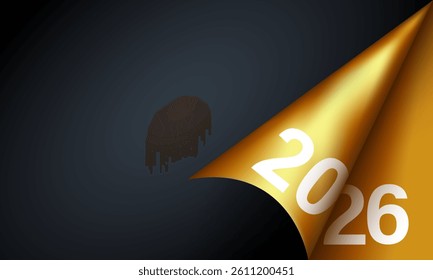 2026 Happy New Year Background Design. Greeting Card, Banner, Poster. Vector Illustration.