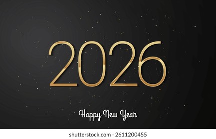 2026 Happy New Year Background Design. Greeting Card, Banner, Poster. Vector Illustration.
