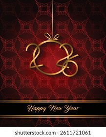 2026 Happy New Year background for your seasonal invitations, festive posters, greetings cards.