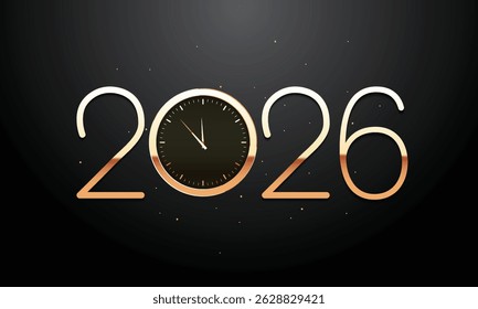 2026 Happy New Year Background Design. Greeting Card, Banner, Poster. Vector Illustration.
