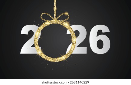 2026 Happy New Year Background Design. Greeting Card, Banner, Poster. Vector Illustration.