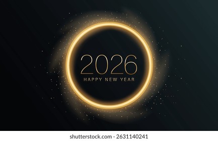2026 Happy New Year Background Design. Greeting Card, Banner, Poster. Vector Illustration.