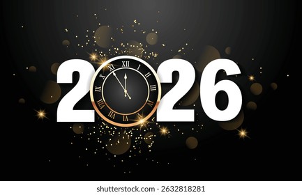 2026 Happy New Year Background Design. Greeting Card, Banner, Poster. Vector Illustration.