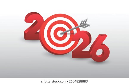 2026 Feliz Ano Novo Projeto de Fundo. Cartão, Banner, Pôster. Ilustração de vetor.