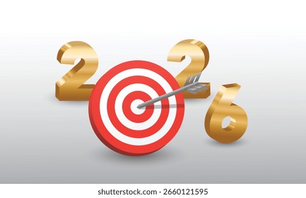 2026 Feliz Ano Novo Projeto de Fundo. Cartão, Banner, Pôster. Ilustração de vetor.