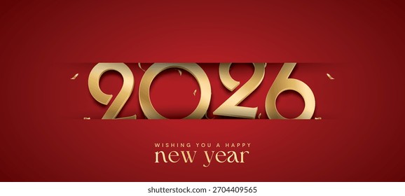 2026 Feliz Ano Novo Fundo para seus banners e Greetings Card gráfico ou convites de festa temática de ano novo. 2026 Projeto do convite da celebração do Ano Novo.