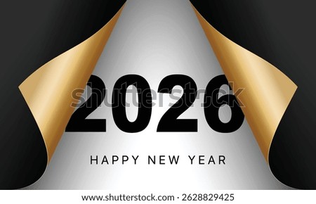 2026 Happy New Year Background Design. Greeting Card, Banner, Poster. Vector Illustration.
