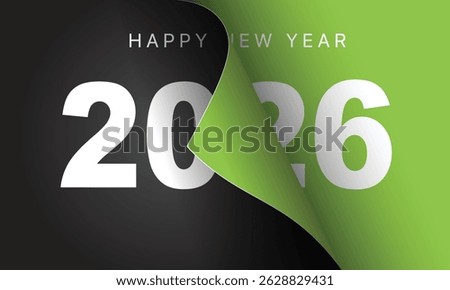 2026 Happy New Year Background Design. Greeting Card, Banner, Poster. Vector Illustration.