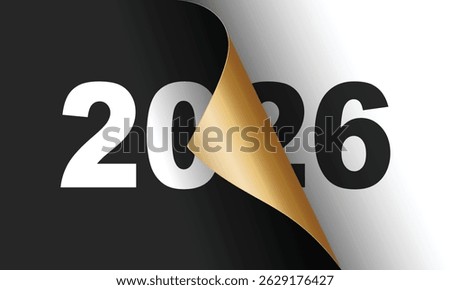 2026 Happy New Year Background Design. Greeting Card, Banner, Poster. Vector Illustration.
