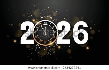 2026 Happy New Year Background Design. Greeting Card, Banner, Poster. Vector Illustration.