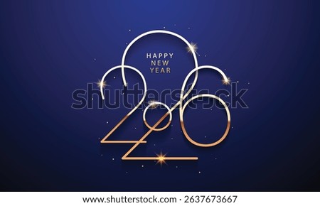 2026 Happy New Year Background Design. Greeting Card, Banner, Poster. Vector Illustration.