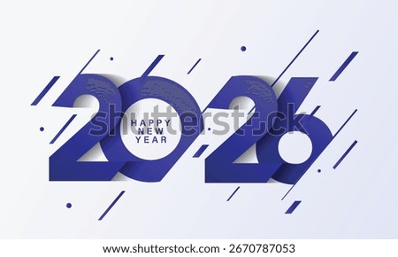 2026 Happy New Year Background Design. Greeting Card, Banner, Poster. Vector Illustration.