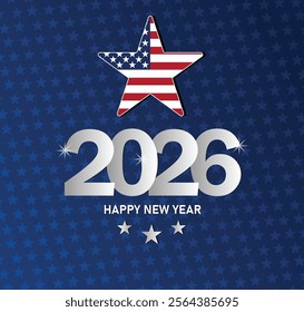 2026 Happy New Year banner for social media post