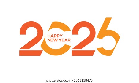 2026, Happy New Year 2026, Design template with typography logo 2026 for celebration and season decoration. Minimalist New Logo.