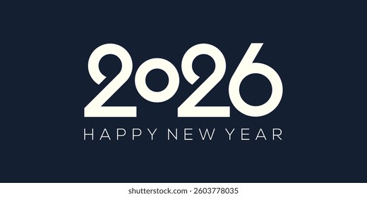 2026 Happy New Year design vector. trendy unique new year 2026 logo design template