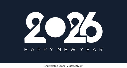 2026 Happy New Year design vector. trendy unique new year 2026 logo design template