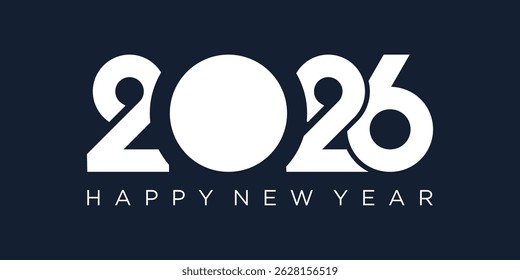 2026 Happy New Year design vector. trendy unique new year 2026 logo design template