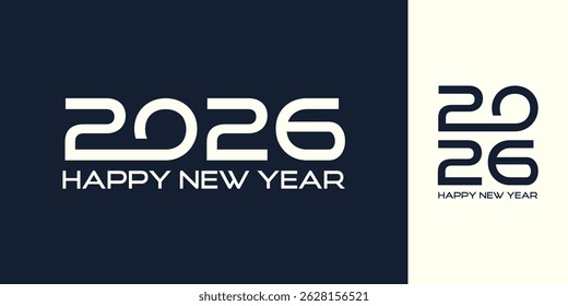 2026 Happy New Year design vector. trendy unique new year 2026 logo design template