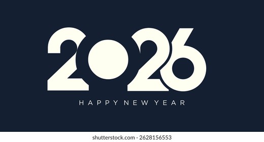 2026 Happy New Year design vector. trendy unique new year 2026 logo design template