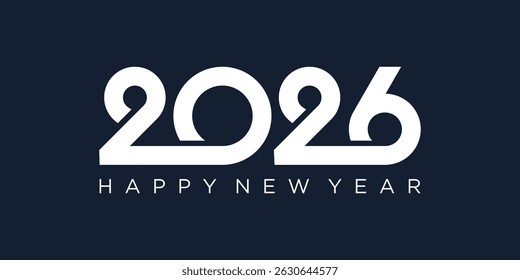 2026 Happy New Year design vector. trendy unique new year 2026 logo design template