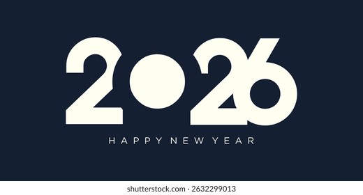 2026 Happy New Year design vector. trendy unique new year 2026 logo design template