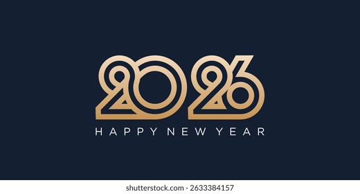 2026 Happy New Year design vector. trendy unique new year 2026 logo design template