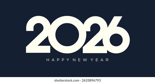 2026 Happy New Year design vector. trendy unique new year 2026 logo design template
