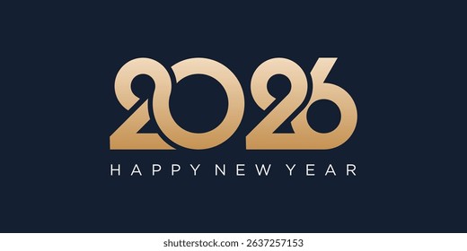 2026 Happy New Year design vector. trendy unique new year 2026 logo design template