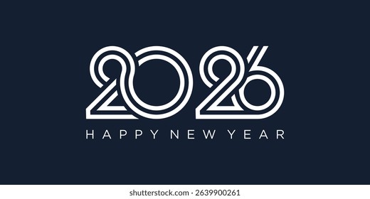 2026 Happy New Year design vector. trendy unique new year 2026 logo design template