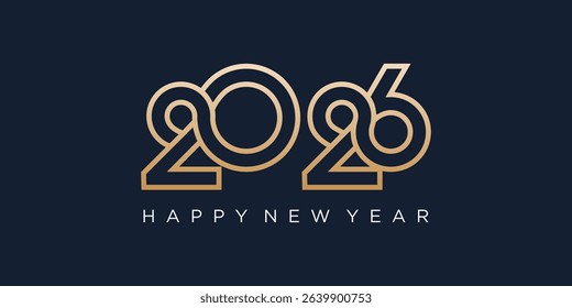 2026 Happy New Year design vector. trendy unique new year 2026 logo design template