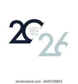 2026 vetor de design de Ano Novo Feliz. modelo de design de ano novo 2025 na moda. e Feliz Natal 