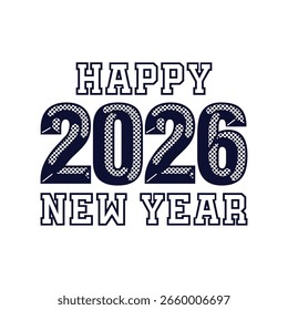 2026 Happy New Year design vector. trendy unique new year 2026 logo design template