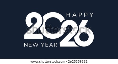 2026 Happy New Year design vector. trendy unique new year 2026 logo design template