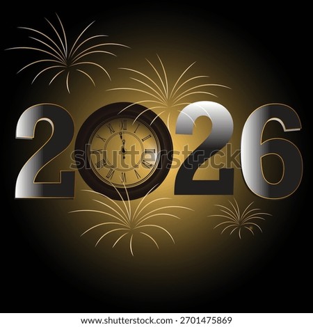 2026 Happy New Year design vector