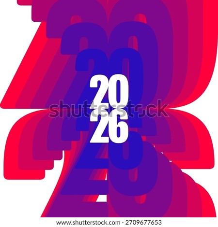 2026 Happy New Year design vector. trendy unique new year 2026 logo. New Year 2026 poster design. 2026 logo for business, education, economy world. Logo for calendar. Happy new year wish.