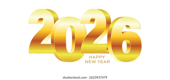 2026 Happy New Year greeting card vector template social media banner design